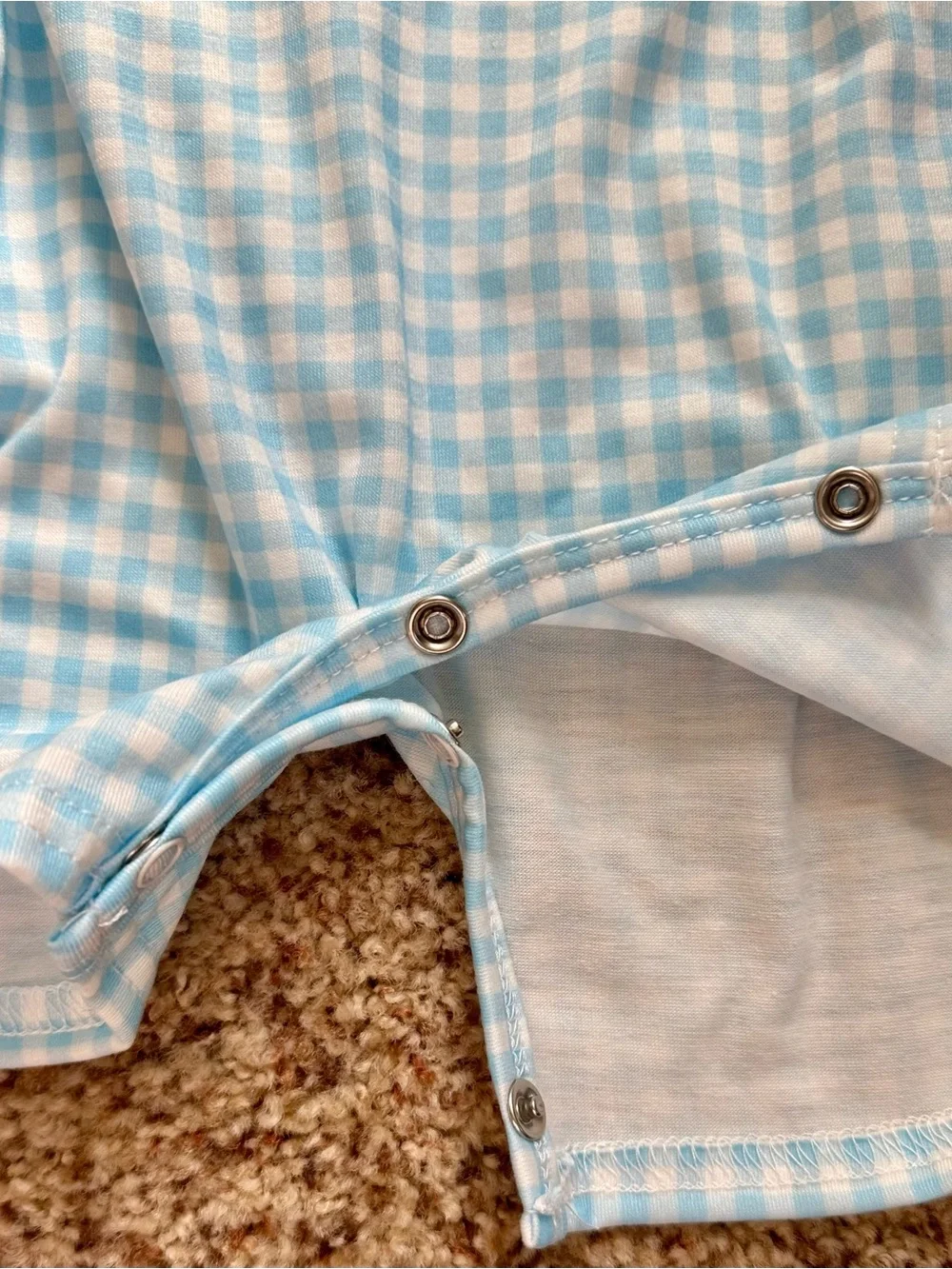 Daddy's Boy Blue Gingham Romper